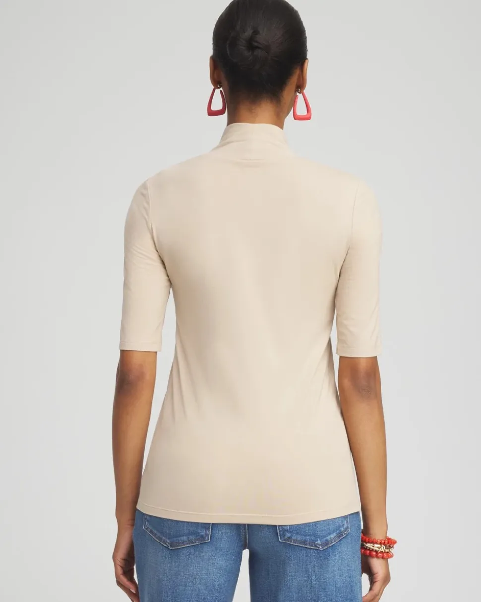 Touch of Cool™ Mock Neck Short Sleeve Tee