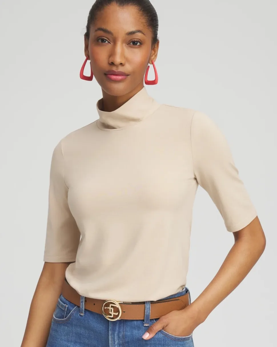 Touch of Cool™ Mock Neck Short Sleeve Tee