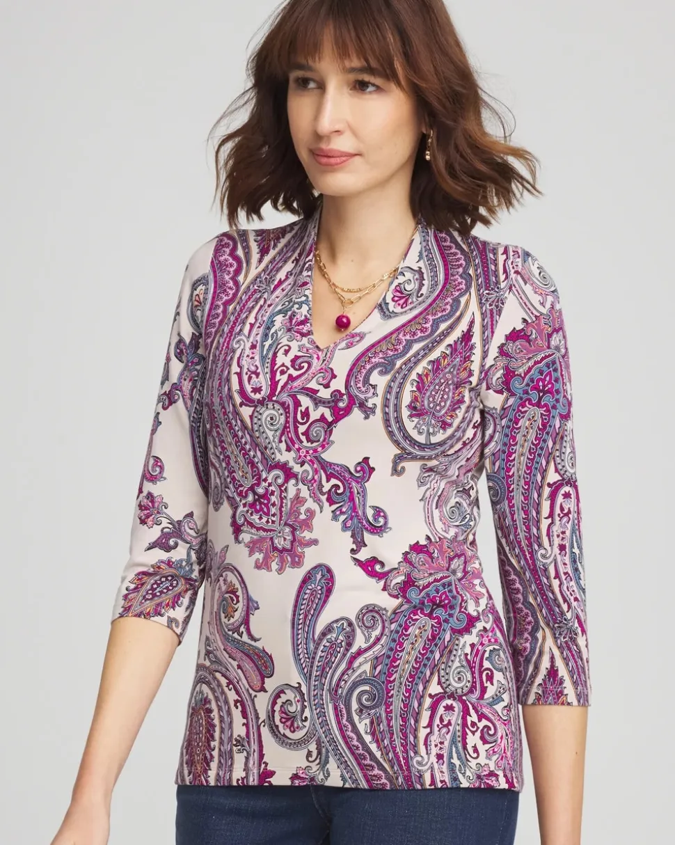 Touch of Cool™ Paisley 3/4 Sleeve Tee