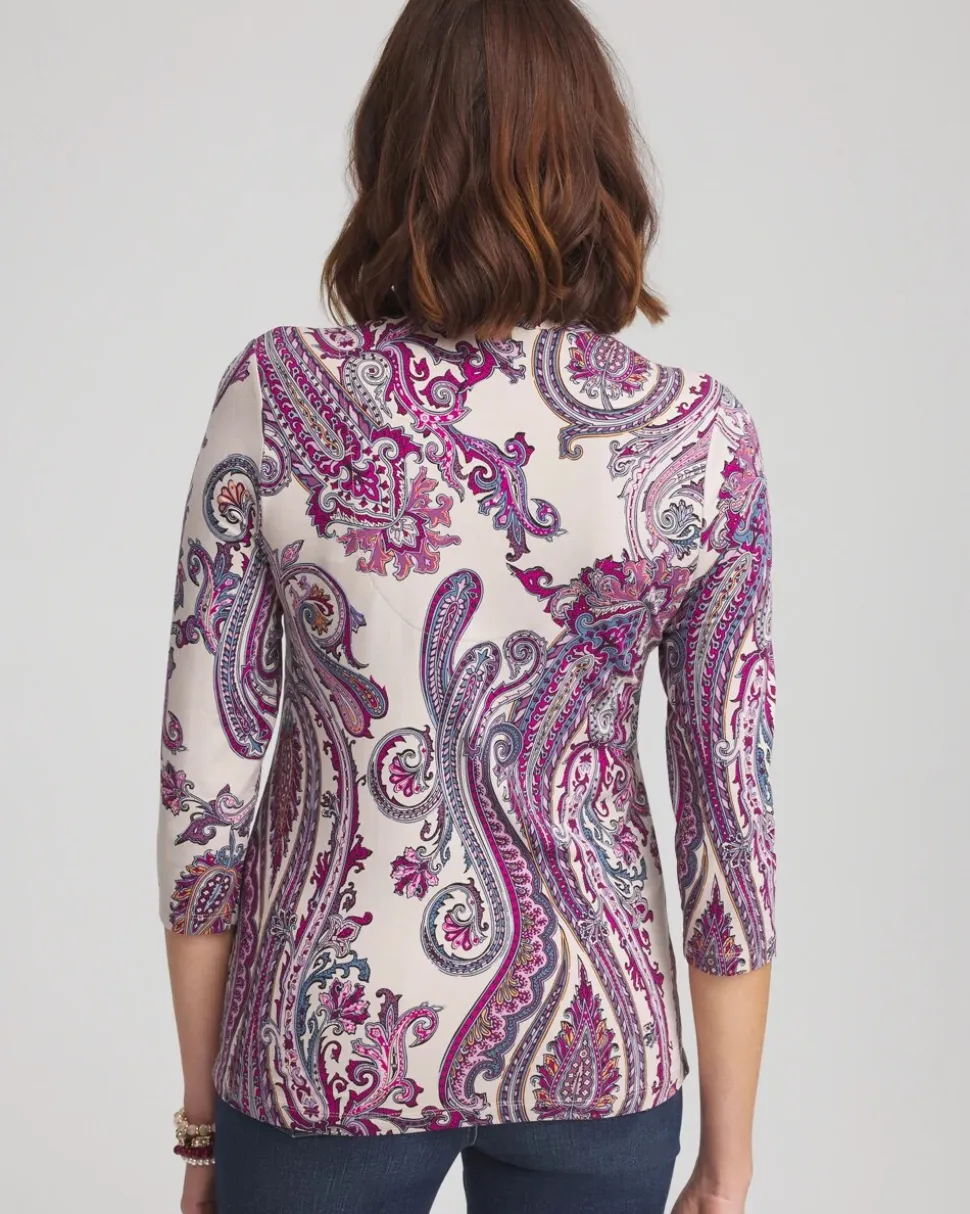Touch of Cool™ Paisley 3/4 Sleeve Tee