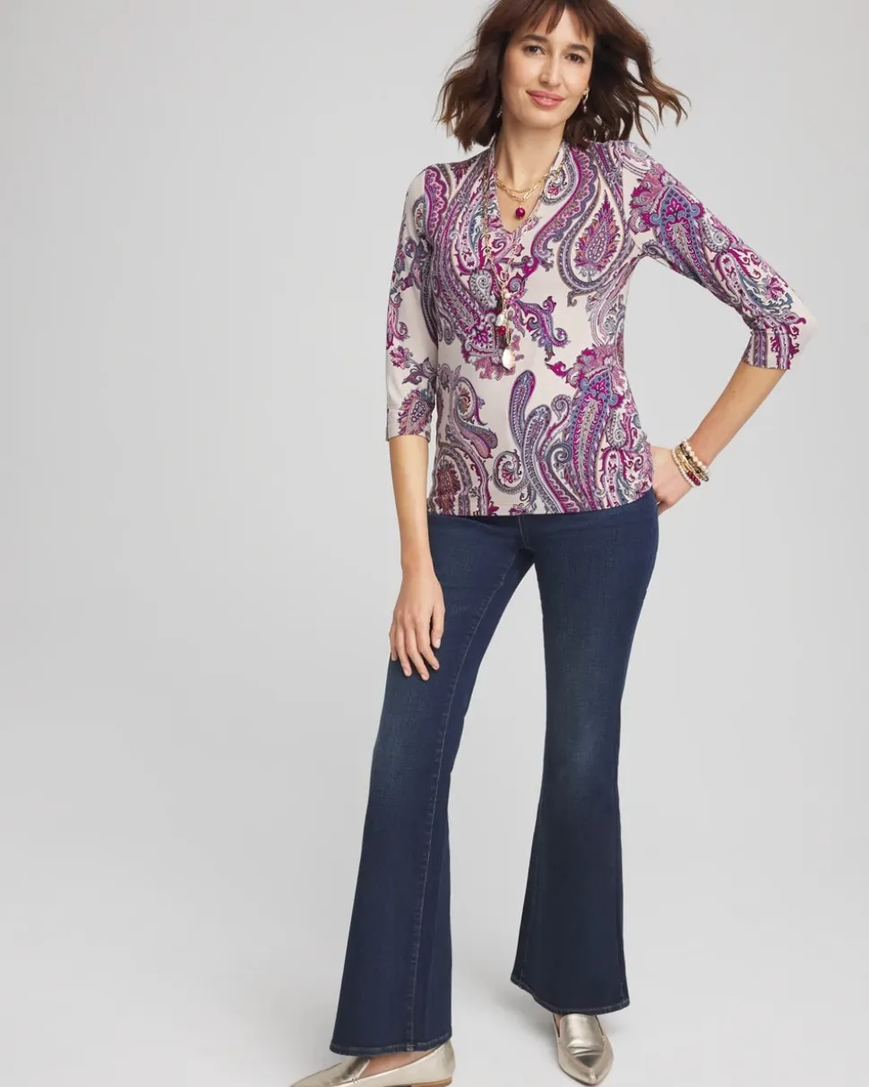 Touch of Cool™ Paisley 3/4 Sleeve Tee
