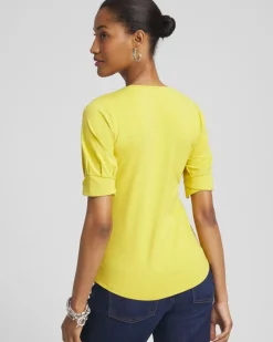 Touch of Cool™ Pleated Roll Cuff Tee
