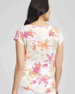 Touch of Cool™ Tropical Floral Dolman Tee