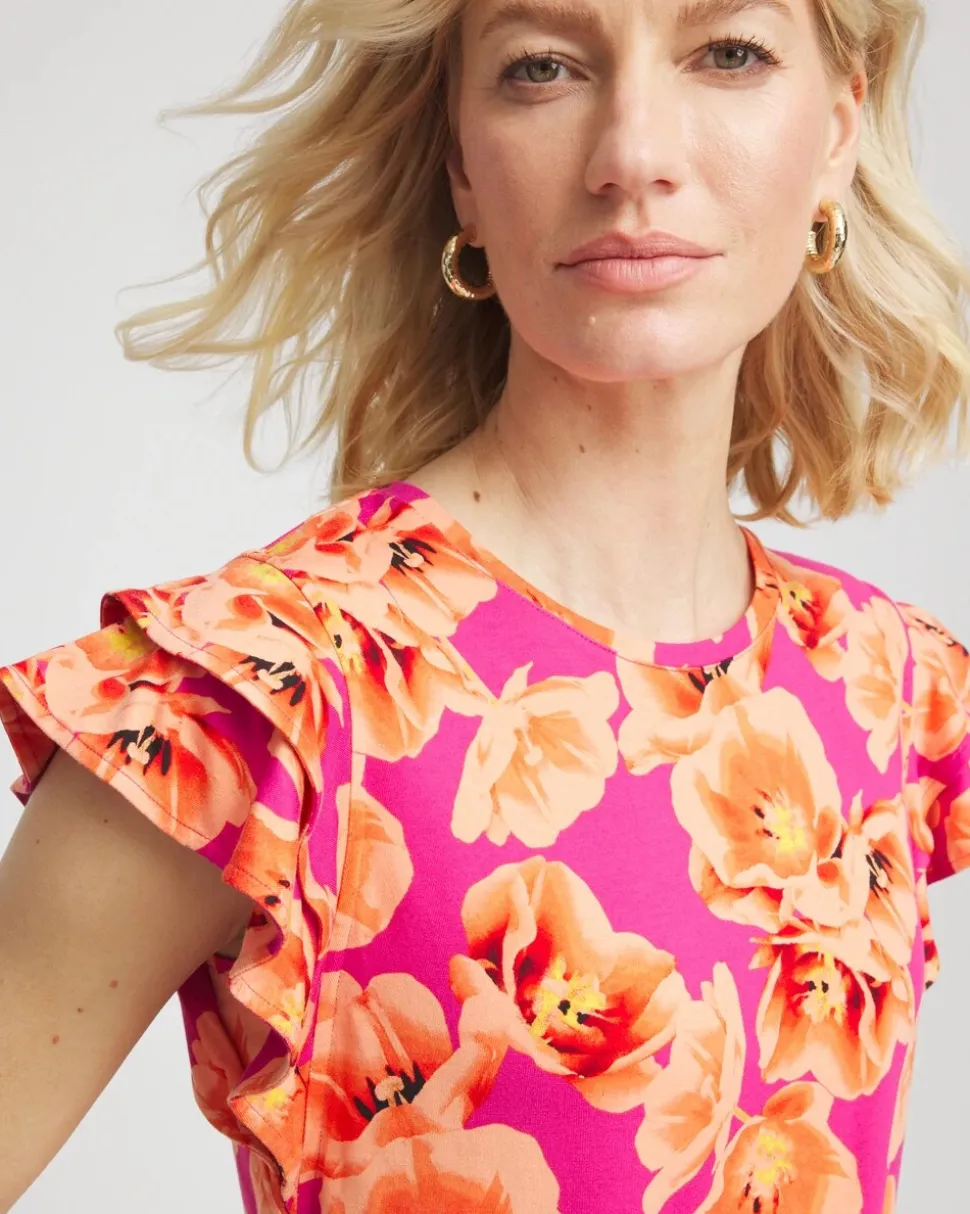 Touch of Cool™ Tropical Flutter Sleeve Tee