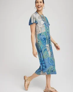 Trapunto Midi Jersey-Knit Dress