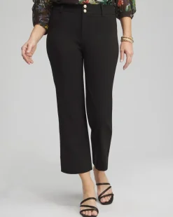 Trapunto Straight Leg Cropped Pants
