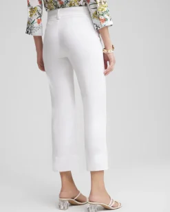 Trapunto Straight Leg Cropped Pants