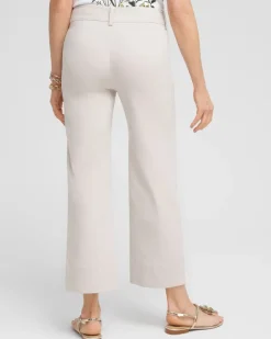 Trapunto Straight Leg Cropped Pants