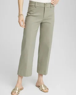 Trapunto Straight Leg Cropped Pants