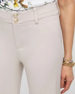 Trapunto Wide Leg Cropped Pants