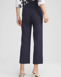 Trapunto Wide Leg Cropped Pants