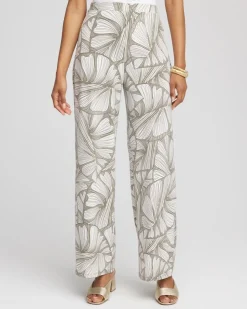 Travelers™ Abstract Leaf Print Knit Wide-Leg Pants
