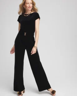 Travelers™ Belted Velvet Jumpsuit