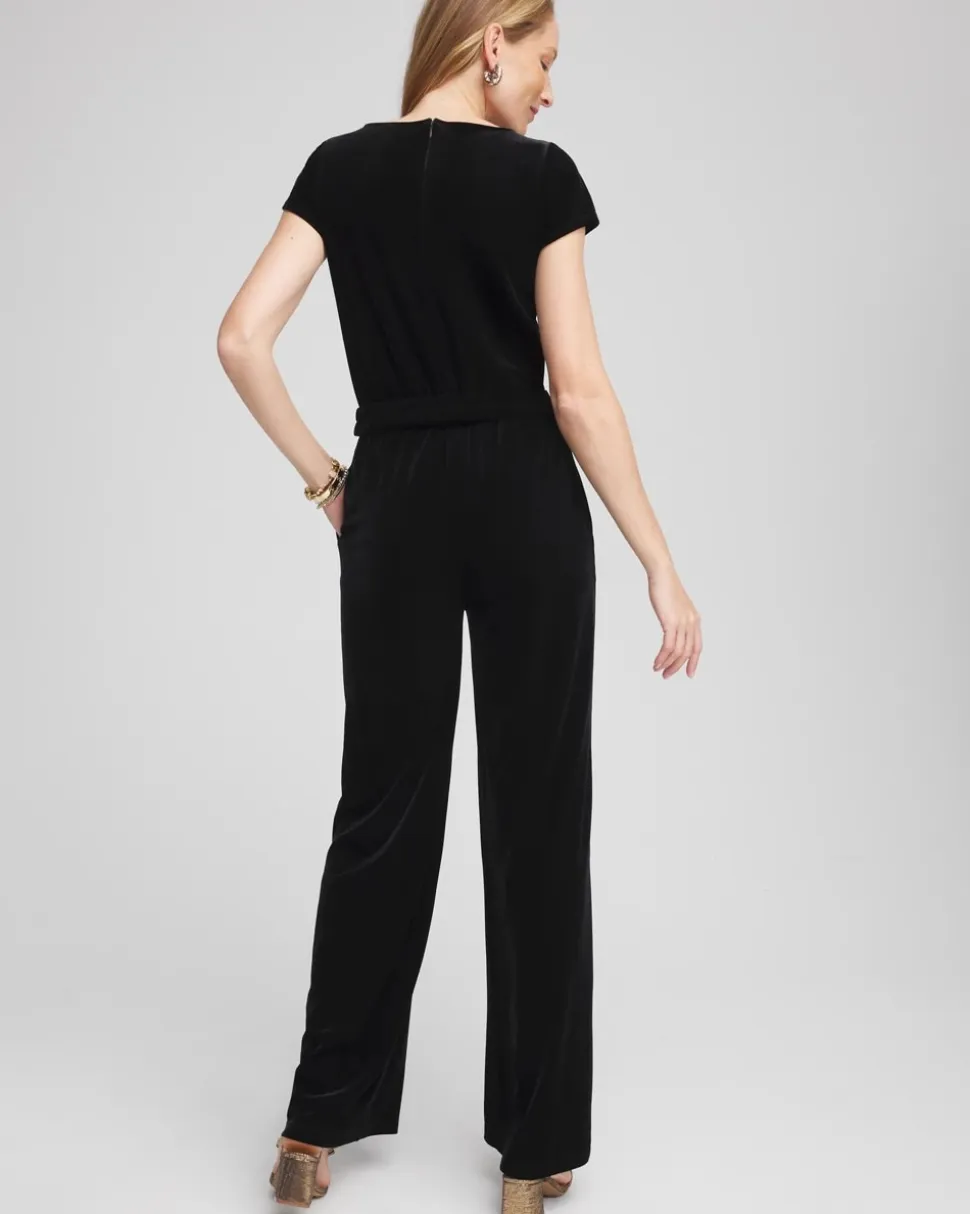 Travelers™ Belted Velvet Jumpsuit