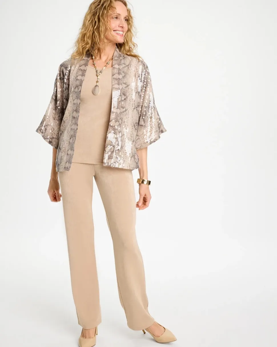 Travelers™ Collection Sequin Animal Print Kimono