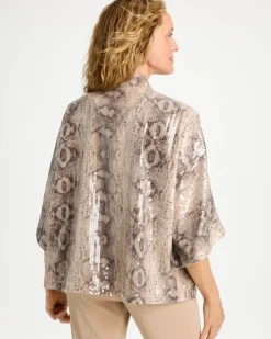 Travelers™ Collection Sequin Animal Print Kimono