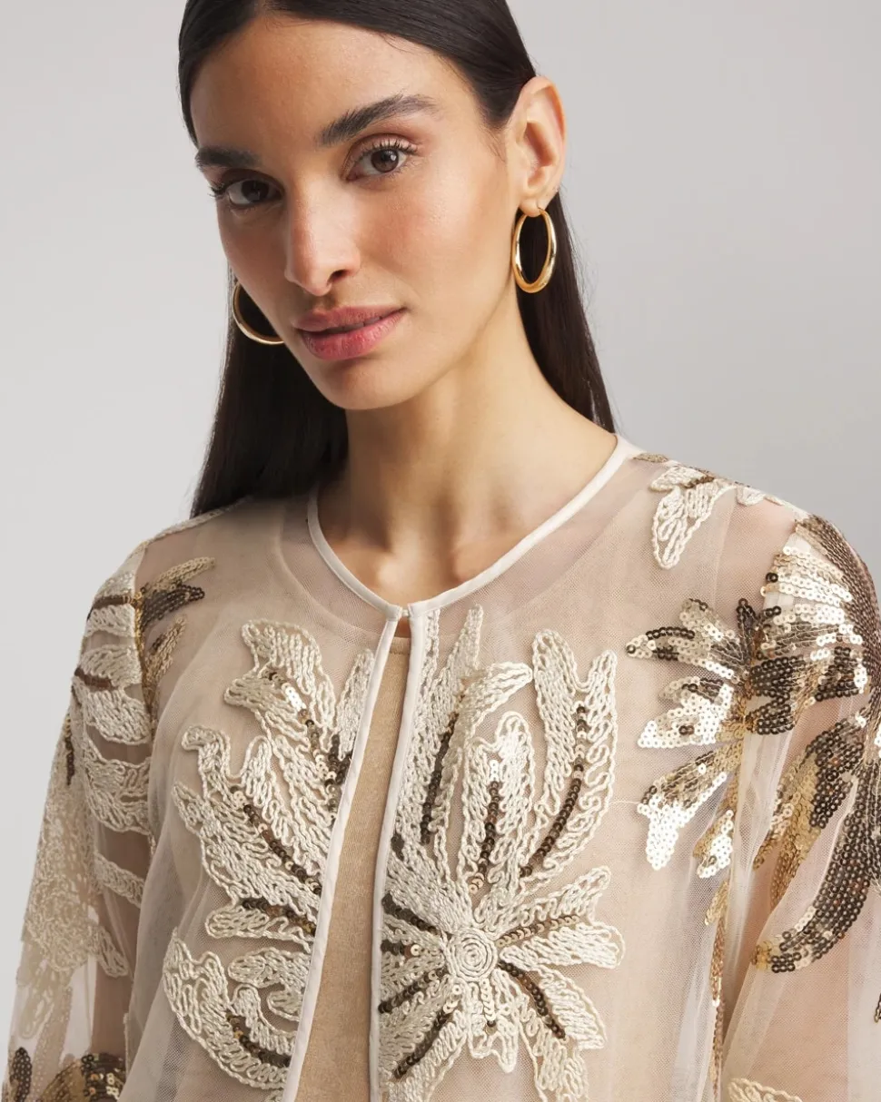 Travelers™ Collection Sequin-Mesh Jacket