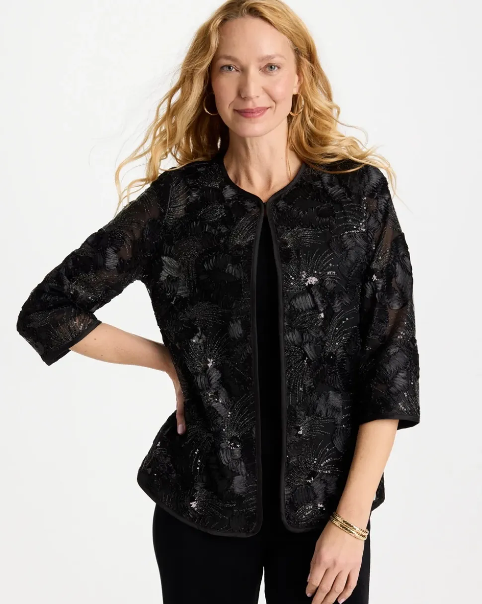 Travelers™ Collection Sequin Mesh Soutache Jacket