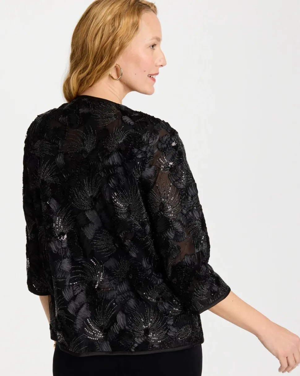 Travelers™ Collection Sequin Mesh Soutache Jacket