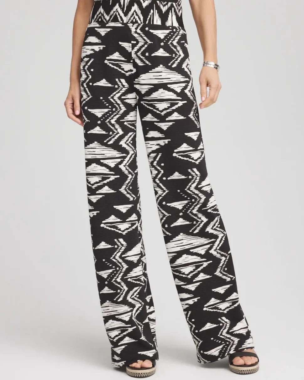 Travelers™ Crinkled Knit Wide-Leg Pants