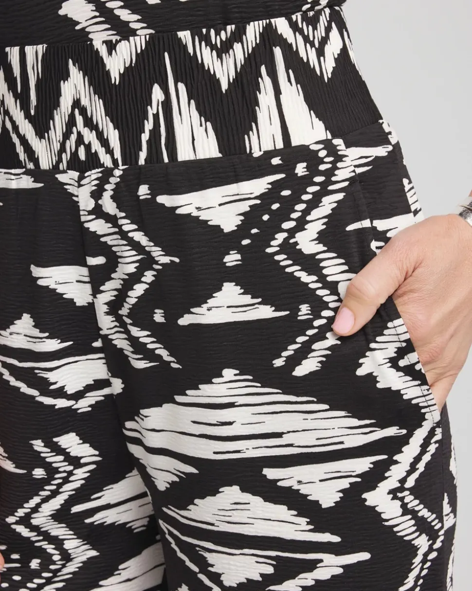 Travelers™ Crinkled Knit Wide-Leg Pants