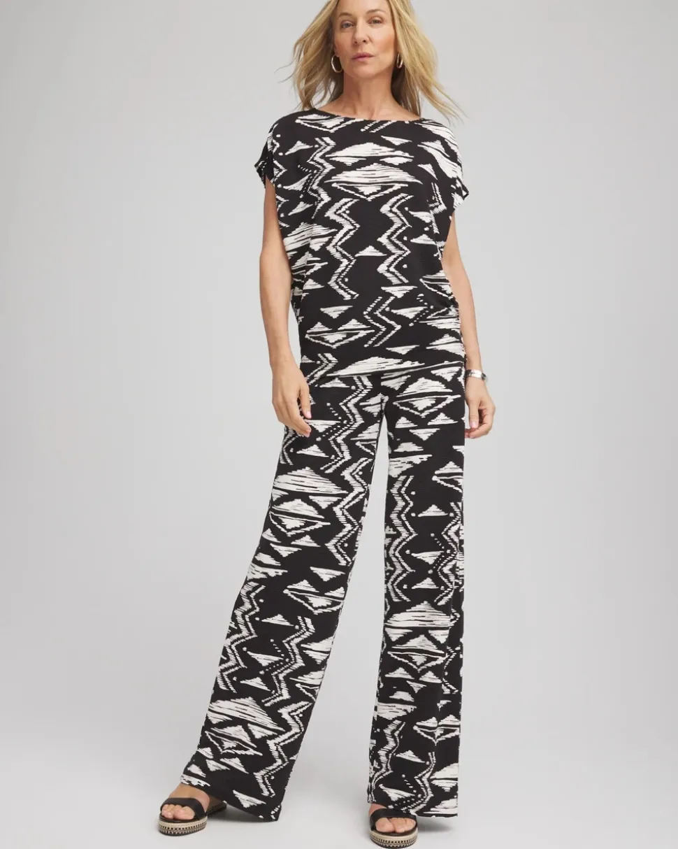 Travelers™ Crinkled Knit Wide-Leg Pants