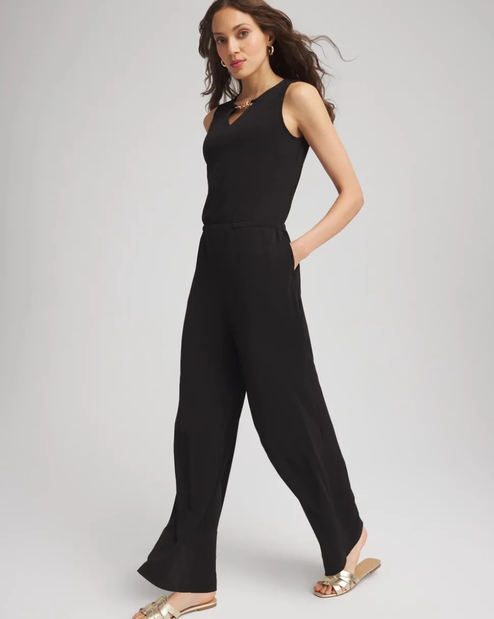 Travelers™ Jersey Knit Chain-Trim Jumpsuit