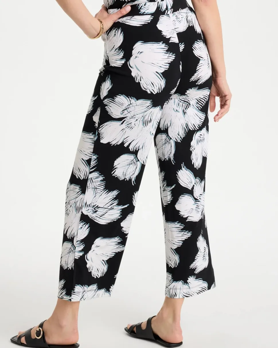 Travelers™ Knit Abstract Floral Cropped Pants