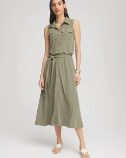 Travelers™ Knit Sleeveless Shirtdress