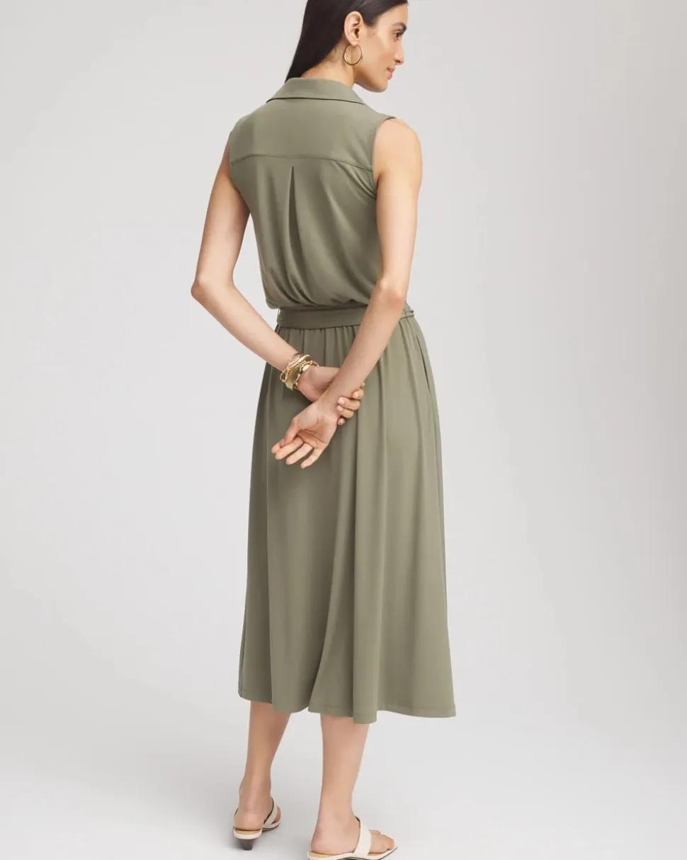 Travelers™ Knit Sleeveless Shirtdress