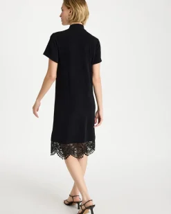 Travelers™ Lace Hem V-Neck Dress