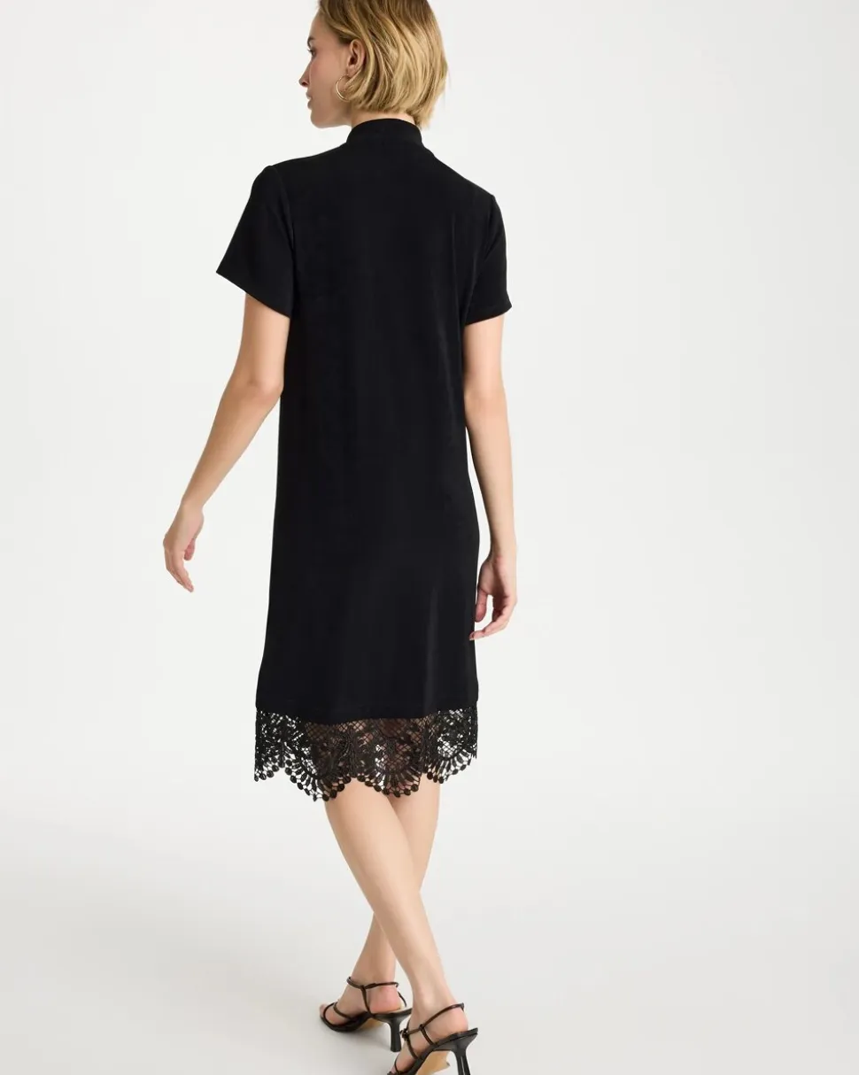 Travelers™ Lace Hem V-Neck Dress