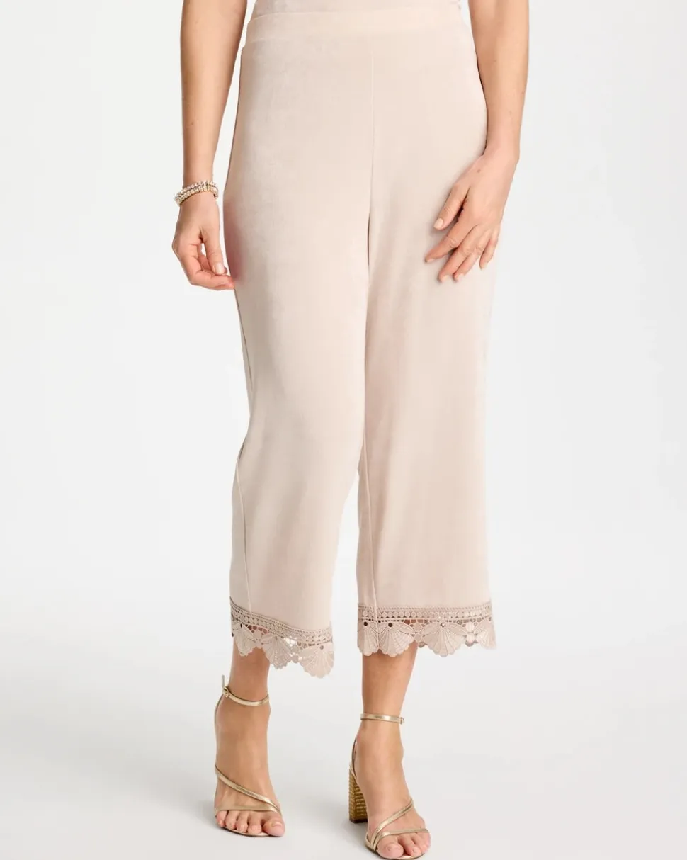 Travelers™ Lace Trim Cropped Pants