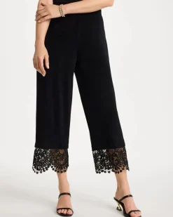 Travelers™ Lace Trim Cropped Pants
