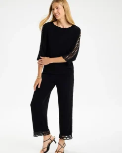 Travelers™ Macrame 3/4 Sleeve Top