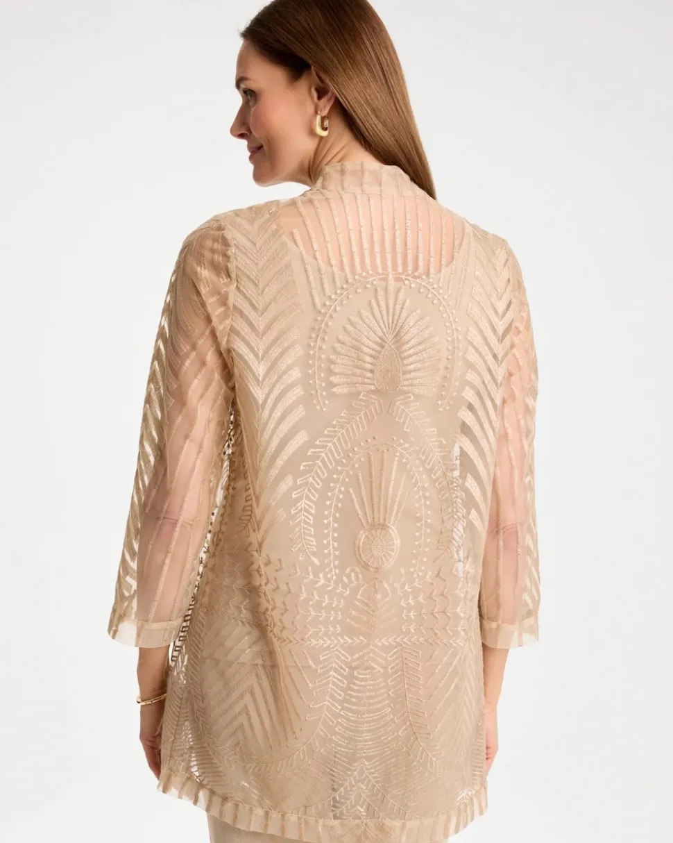 Travelers™ Sheer Embroidered Cardigan