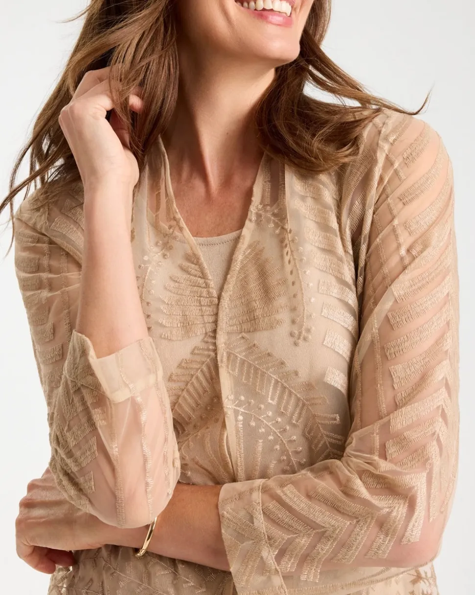Travelers™ Sheer Embroidered Cardigan