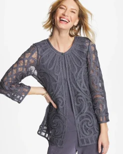 Travelers™ Short Embroidered Lace Jacket