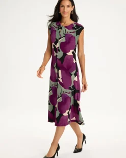 Travelers™ Twist Neck Midi Dress