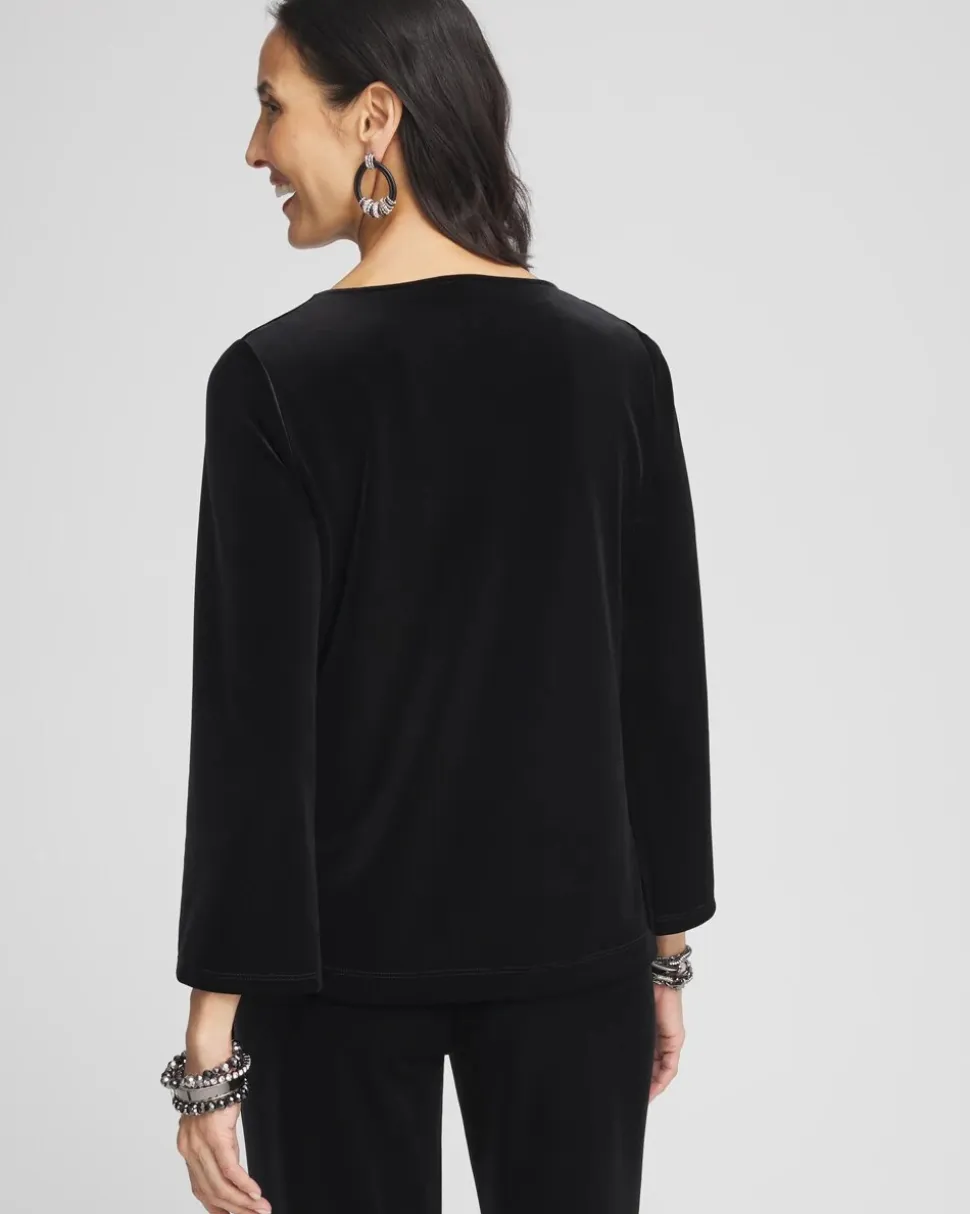 Travelers™ Velvet Cowlneck Top