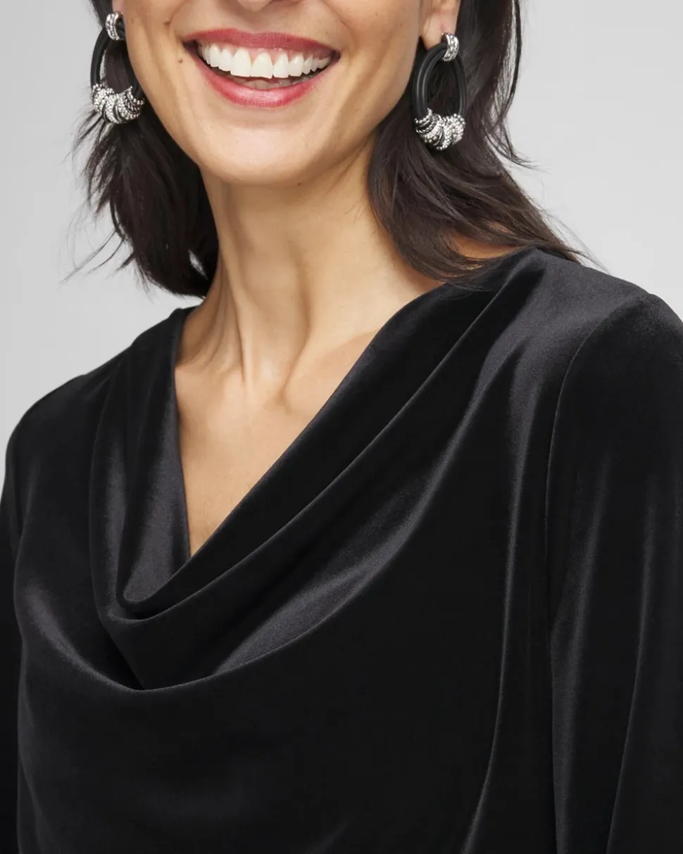 Travelers™ Velvet Cowlneck Top