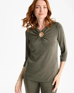 Travelers™ V-Neck 3/4 Sleeve Top