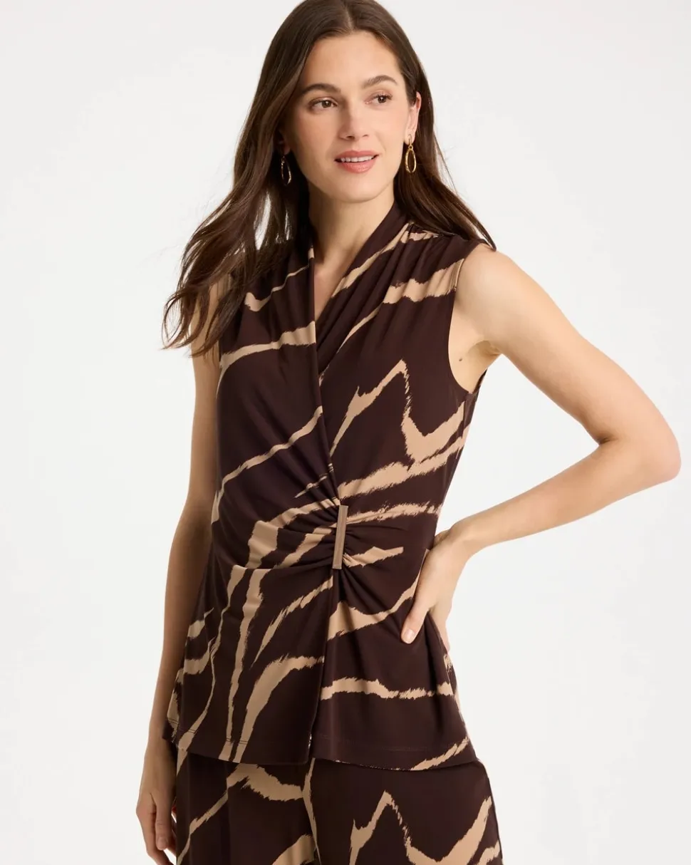 Travelers™ Zebra Knit Wrap Top