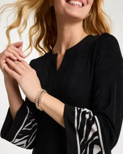 Travelers™ Zebra Trim Kurta Dress