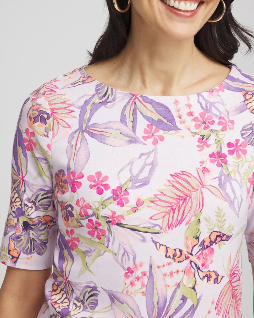 Tropical Floral Pima Tee