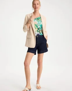 Tropical Jersey Satin Tank Top