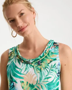 Tropical Jersey Satin Tank Top