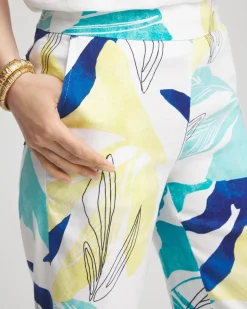 Tropical Linen Stretch Relaxed Pants