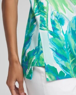 Tropical Pima Sleeveless V-Neck Tunic
