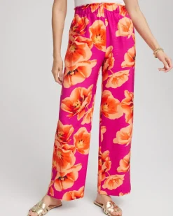 Tropical Smocked Pull-On Pants